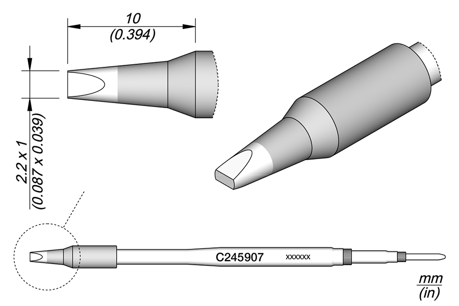 C245907 - Chisel Cartridge 2.2 x 1